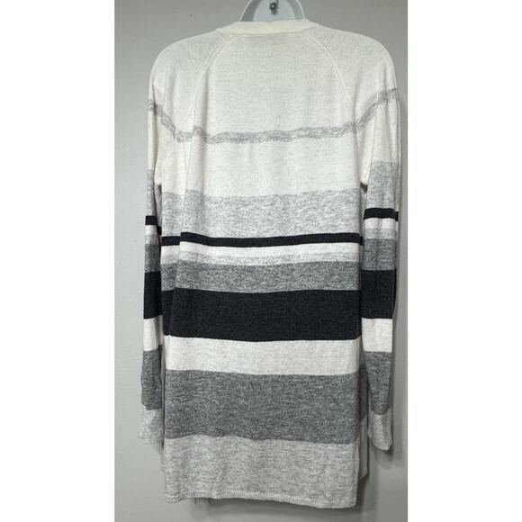 Loft Sweater Open Cardigan Women’s Size XS Draped Striped Wool Blend NEW - Picture 5 of 7